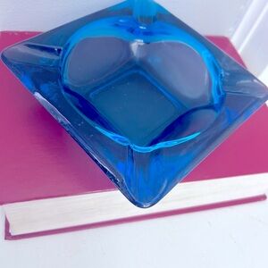 Vintage Anchor Hocking Blue Ashtray